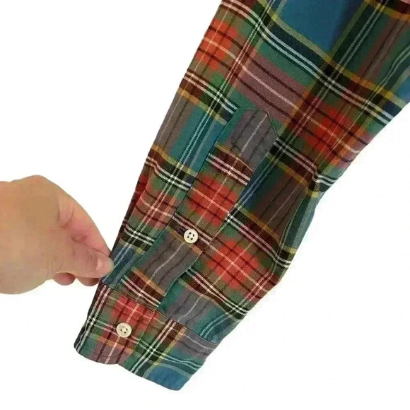Vintage POLO RALPH LAUREN Plaid Button Down Long Sleeve Check Shirt Men's Small - Picture 6 of 7